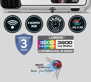 3LCD - Wifi - HDMI X2 - 10 mil horas de apresentações.