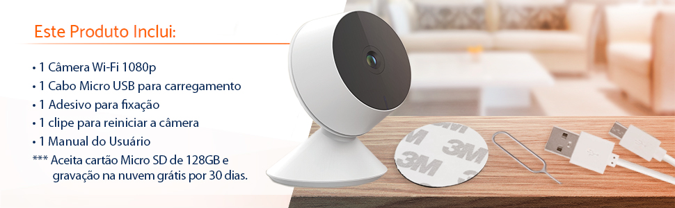 Câmera Wi-Fi Full HD 1080p Geonav - HISC10800