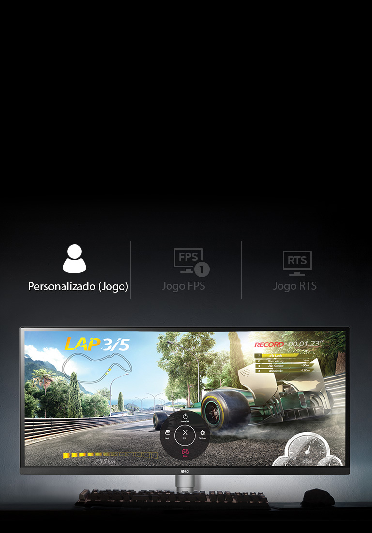 Configurações otimizadas para jogos