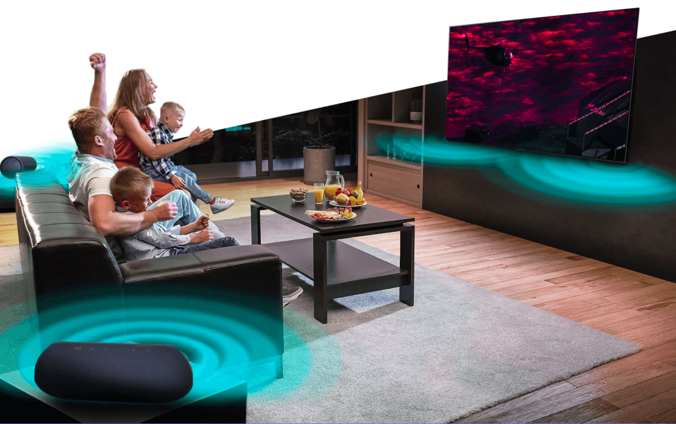 Sala de TV com Bluetooth Surround Ready