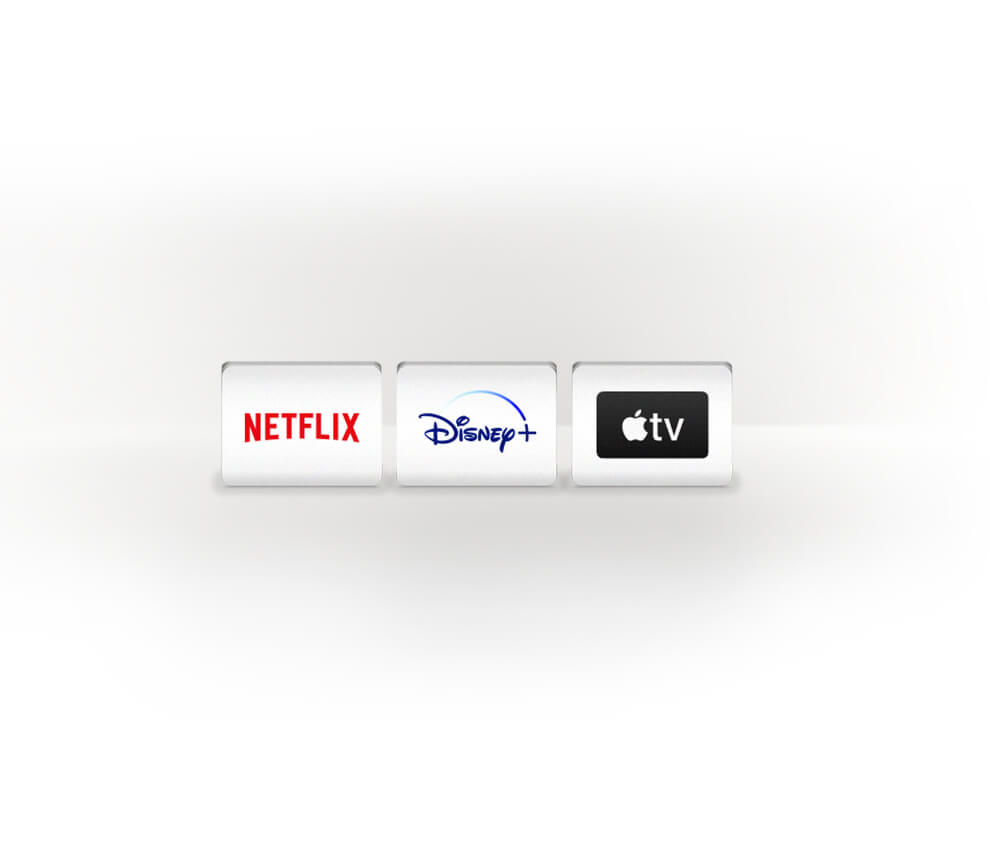 Imagem com os serviços de entretenimento disponíveis.