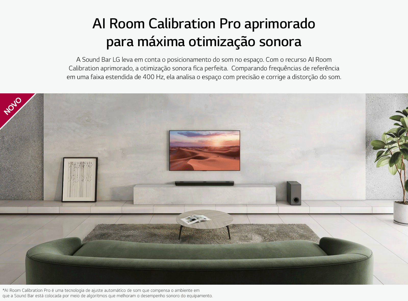 Imagem em zoom detalhada do Sound Bar