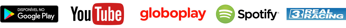 Google Play, Youtube, Globoplay, Spotify, Real Racing