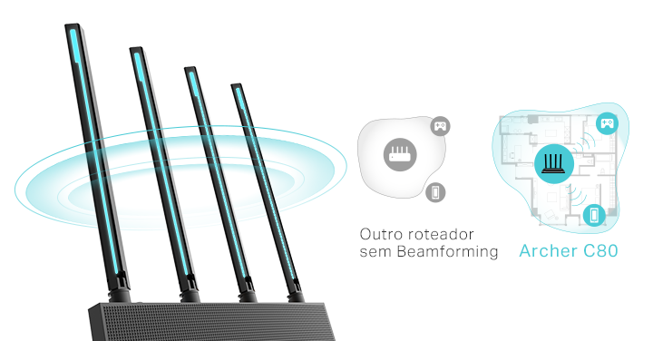 Ampla cobertura Wi-Fi