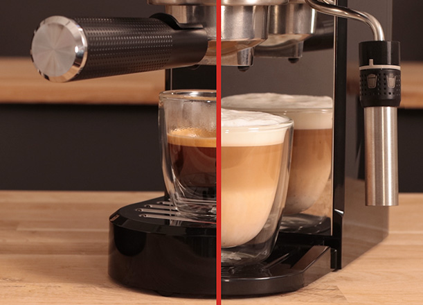 Detalhe: Diferentes bebidas. Vá além do espresso e faça deliciosas bebidas através do uso do bico vaporizador.