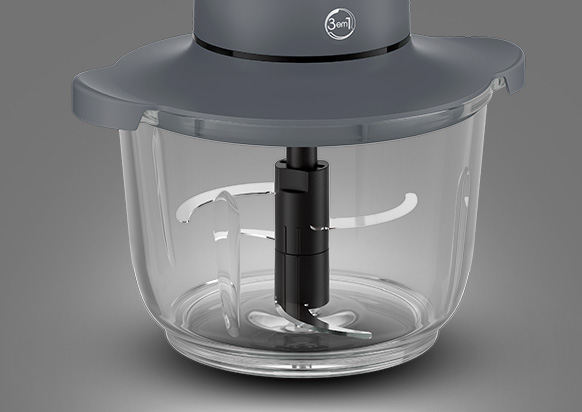 Recipiente de vidro ultrarresistente com capacidade total de 2L. Ideal para grandes preparos.