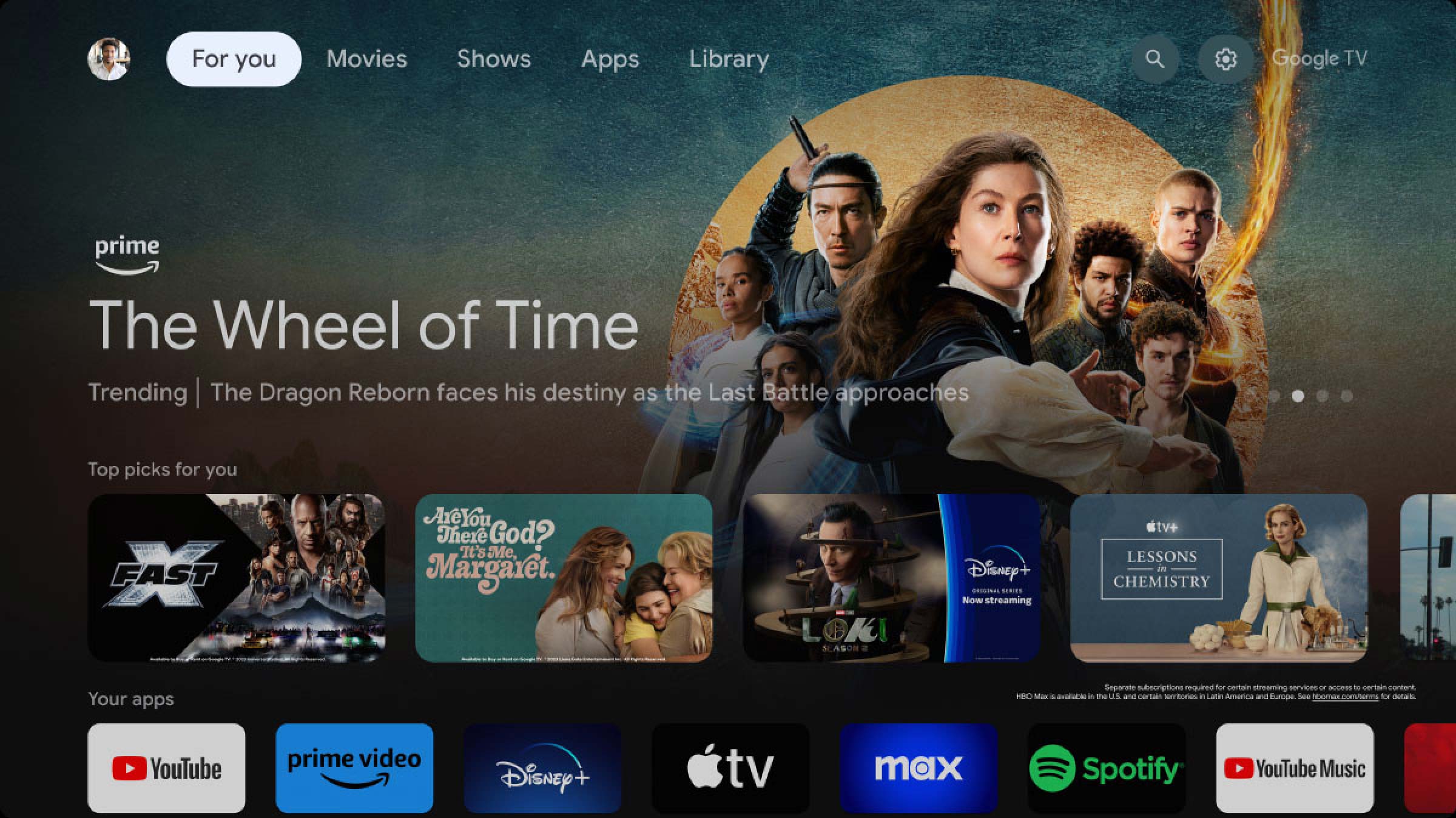 TCL 115" X955 can use in Google TV