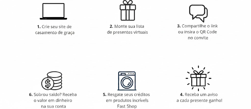 Banner App lista de casamento Fast Shop